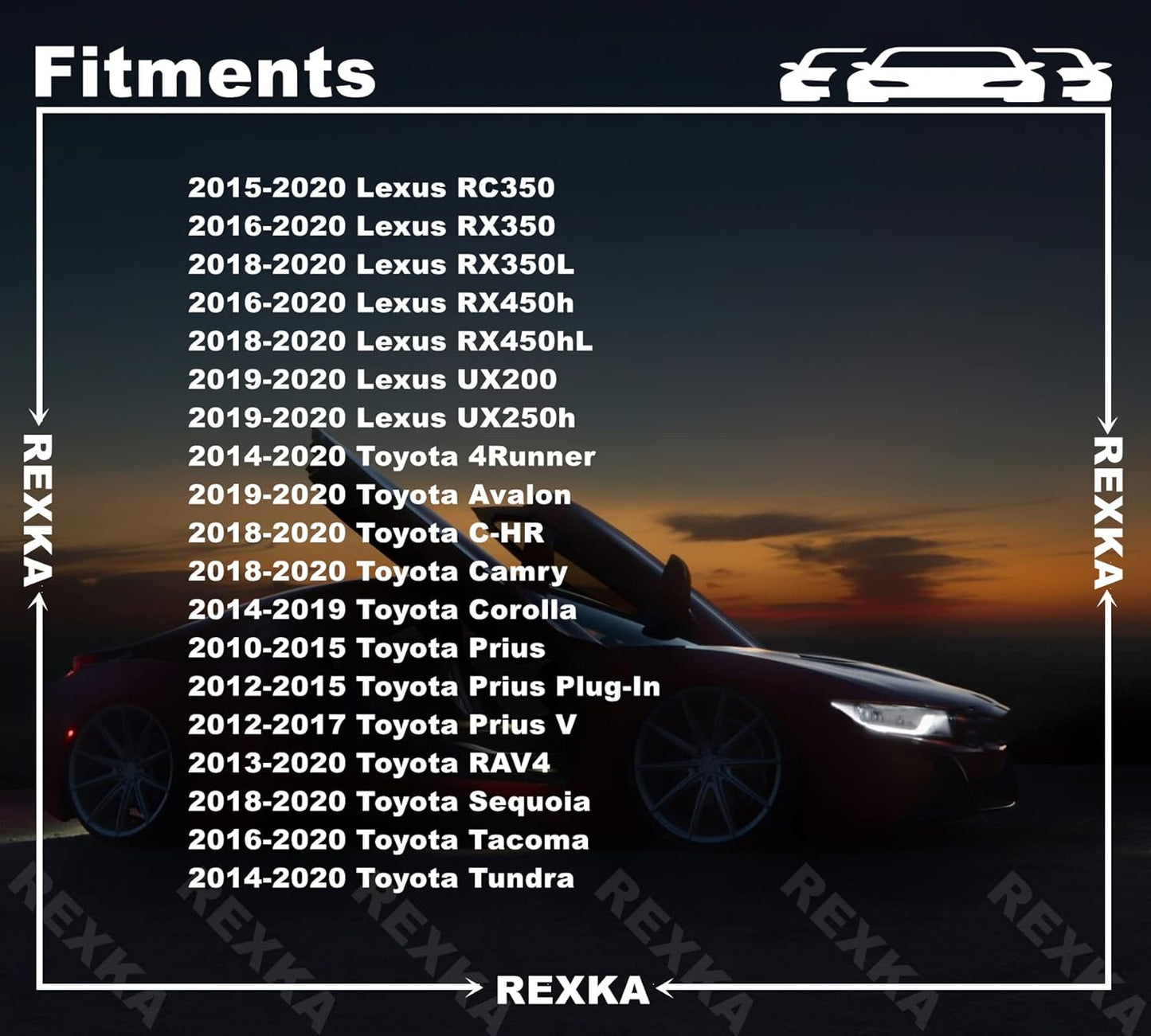 Rexka 10pcs Fender Liner Clip Bumper Enginer Cover Retainer Clip Fastener for Toyota Lexus 90467-07215 Tundra Tacoma RAV4 Corolla 4Runner Camry C-HR