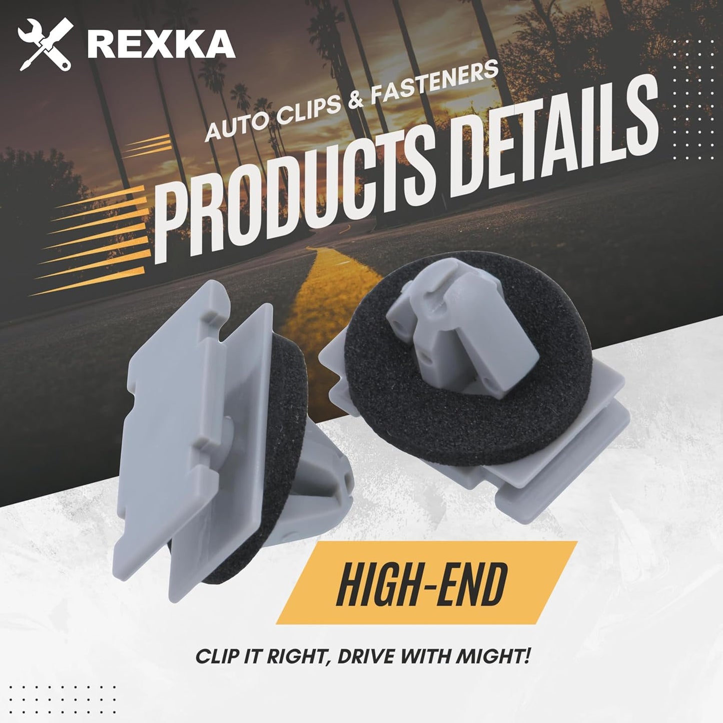 Rexka 20pcs Rocker Wheel Flare Moulding Clips Compatible with Jeep Grand Cherokee Compass Cherokee 68172491AA 68271803AA 68395627AA GM 11571175 19352782 Traverse
