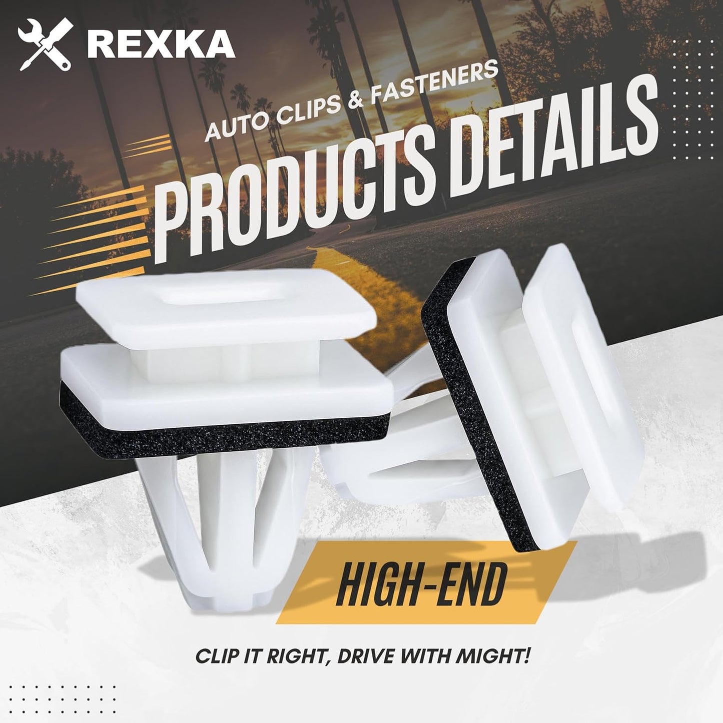 Rexka 20pcs Front Lower Fender Rocker Molding Retainer Clip Fastener 91504-SP1-003 for Honda Acura Accord Civic Clarity Fit HR-V Insight Odyssey Acura ILX Legend MDX RL RLX TL TLX ZDX.