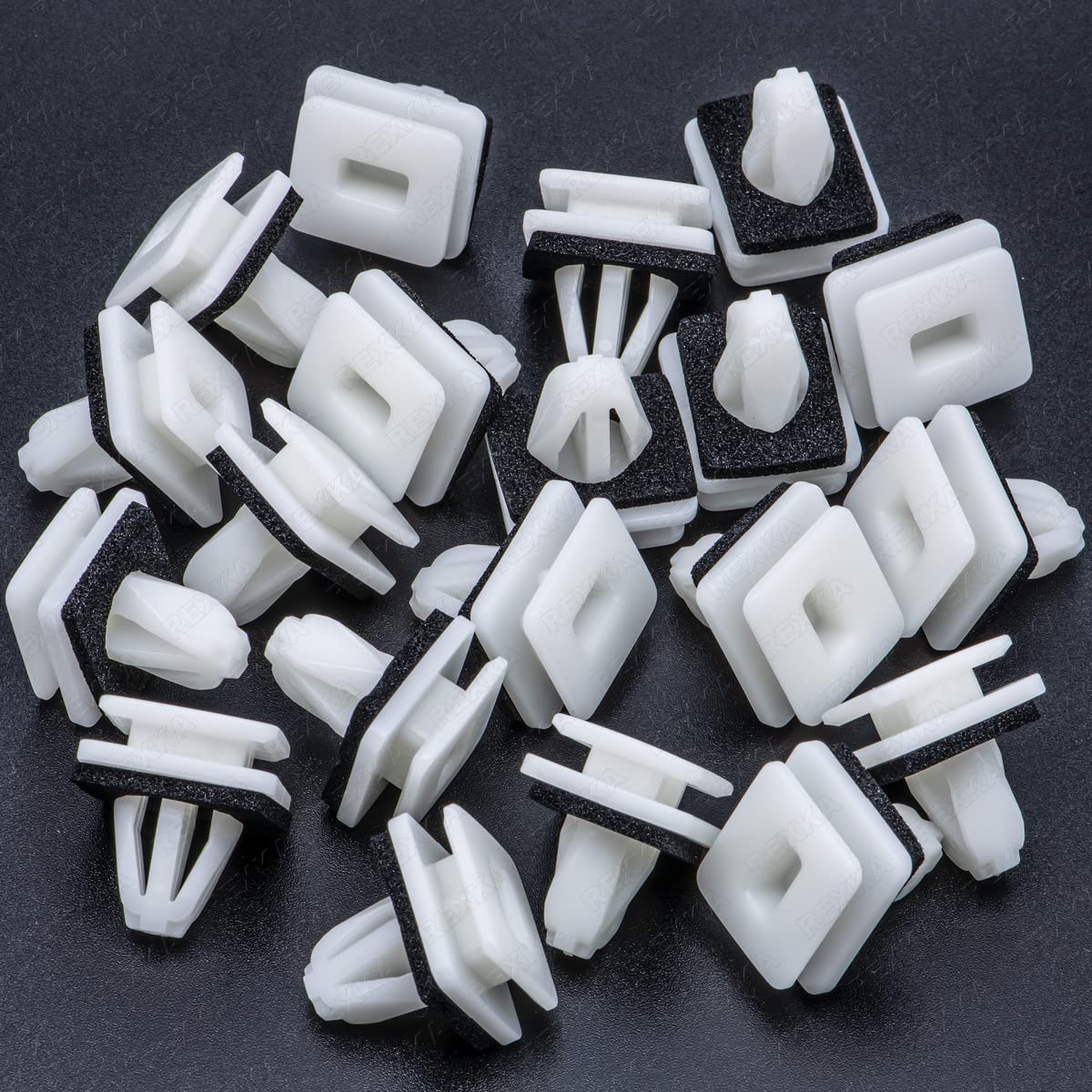 Rexka 20pcs Front Lower Fender Rocker Molding Retainer Clip Fastener 91504-SP1-003 for Honda Acura Accord Civic Clarity Fit HR-V Insight Odyssey Acura ILX Legend MDX RL RLX TL TLX ZDX.