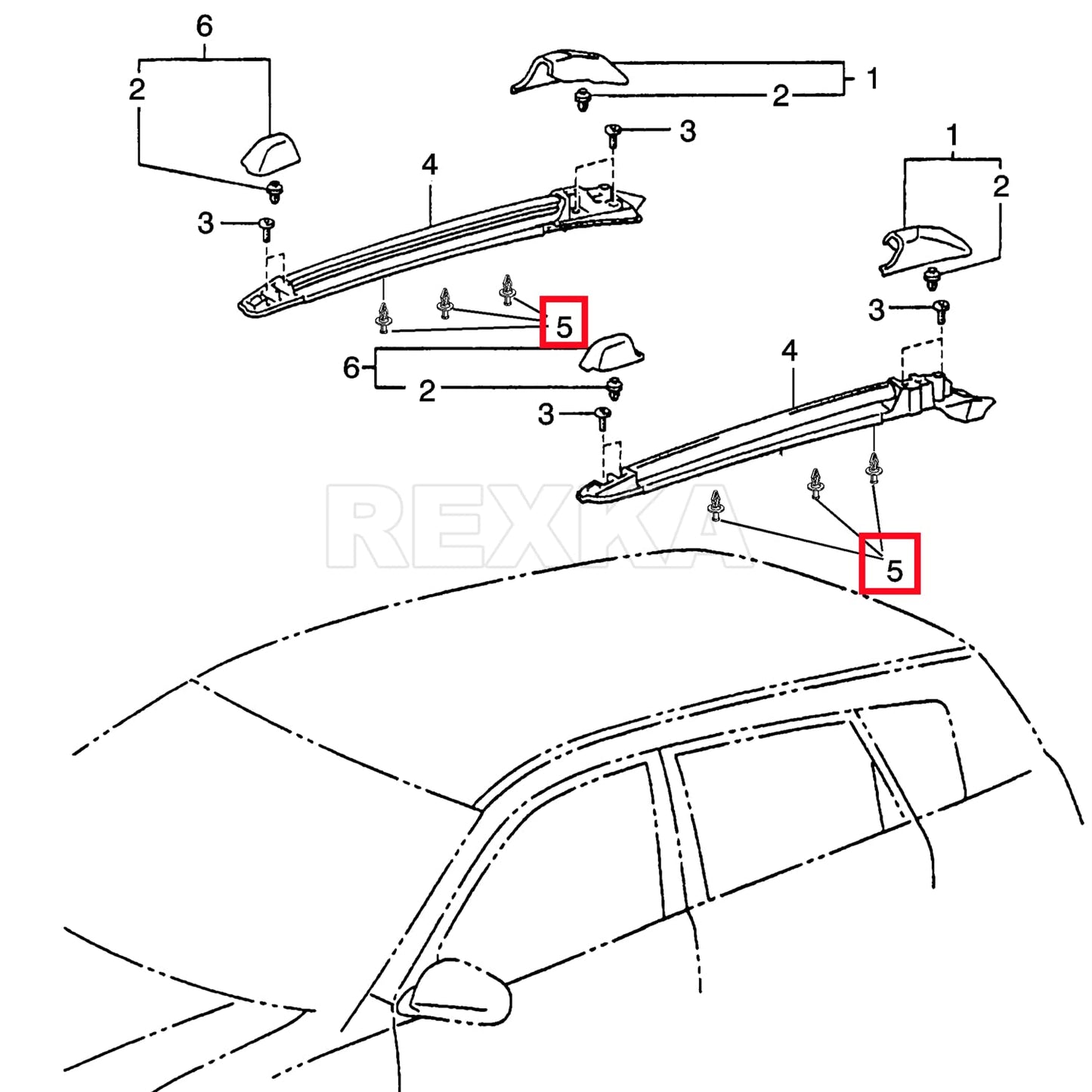 Rexka 15pcs Rear Moulding Door Panel Clips for Toyota Pick-Up Pontiac Vibe 62955-20020 GM 94848834
