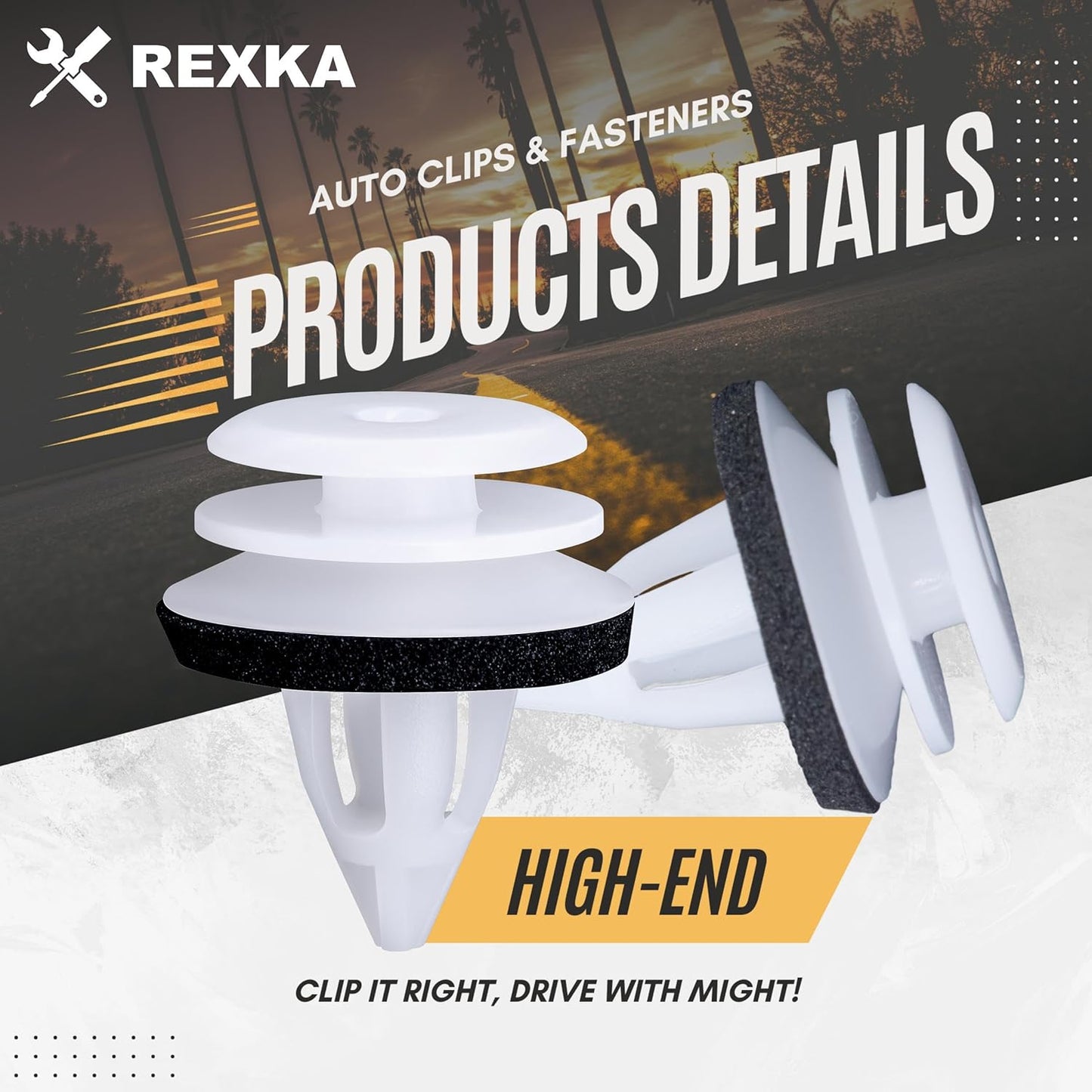 Rexka 20pcs Door Trim Panel Trunk Lid Headliner Retainer Clip Compatible with BMW E46 E90 F30 X5 X3 E60 51-41-8-224-768 51418224768