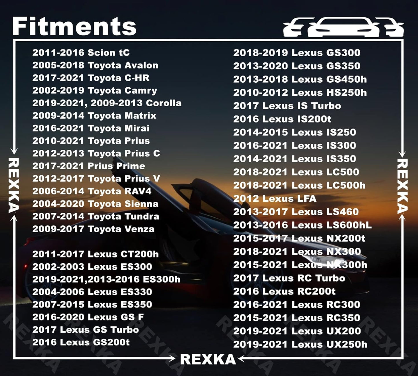 Rexka 20pcs Front Bumper Support Splash Shield Under Cover Nylon Nut Grommet M5.5 Screw 90189-06193 for Toyota Lexus