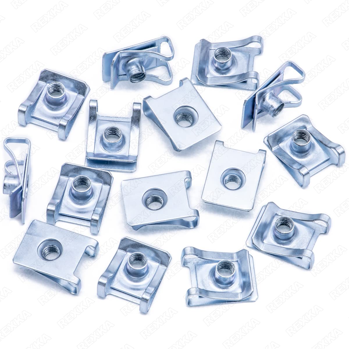 Rexka 15pcs M5 Metric Extruded U Nut for Fender Bumper Headlamp Assembly U Nuts for BMW Volkswagen Audi 51127070202, N90168602