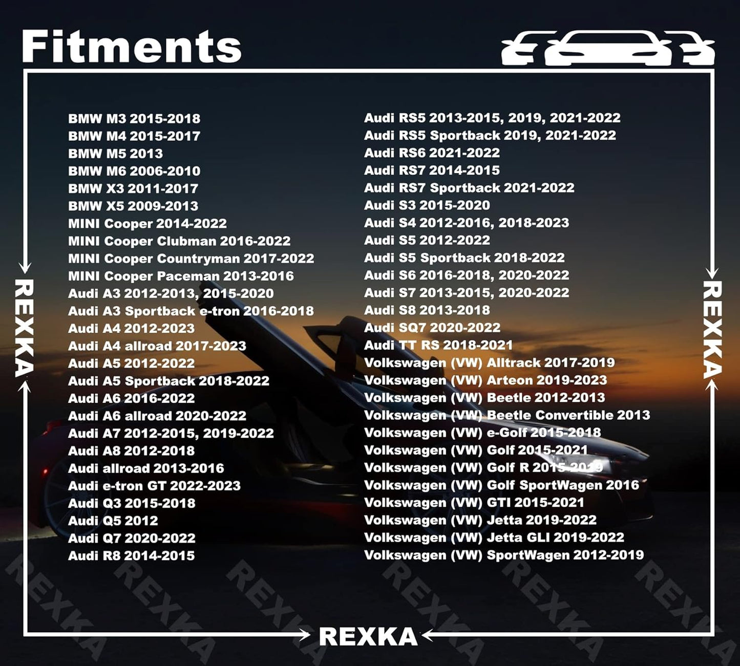 Rexka 15pcs M5 Metric Extruded U Nut for Fender Bumper Headlamp Assembly U Nuts for BMW Volkswagen Audi 51127070202, N90168602