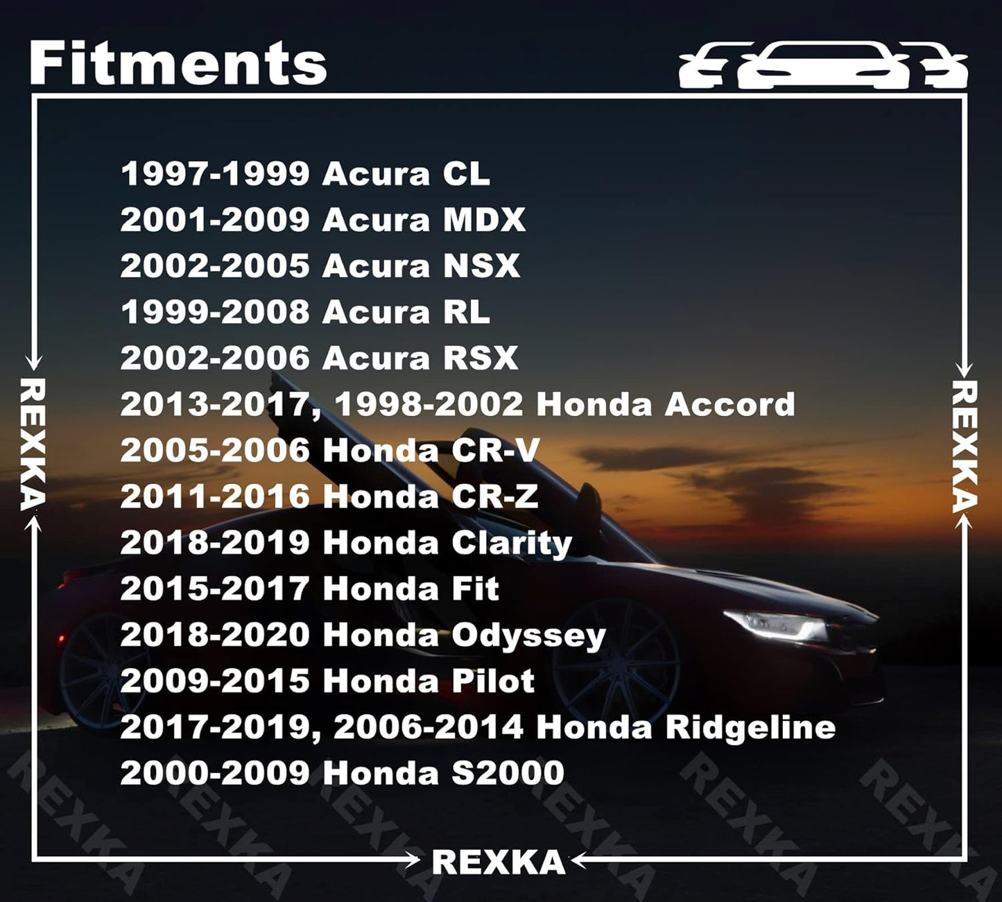 Rexka 10 pcs M6-1.0 Bumper Cover Retainer U Nut Compatible with Honda Acura 90675-SA5-003 Accord Civic CR-V CRX Odyssey Pilot Ridgeline CL Integra Legend MDX RL 90675SA5003