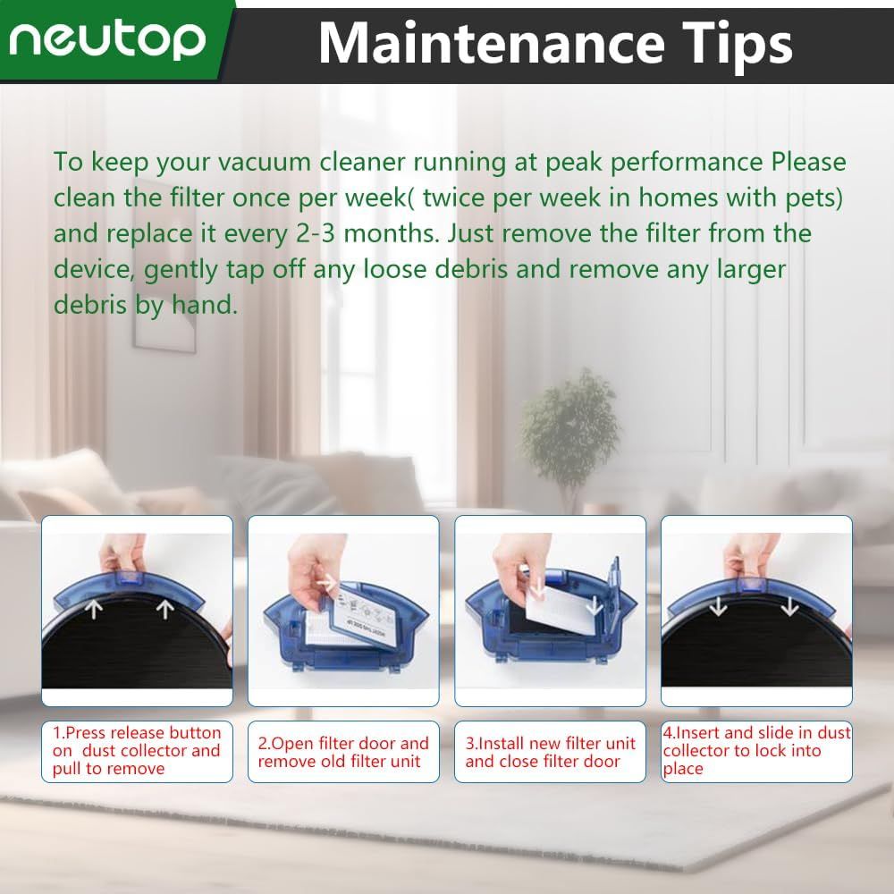 Replacement Washable Pre-ilters Compatible with euy RoboVac 11S, 11S+, 12, 15C, 15T, 25C, 30, 30C, 35C, R450, R500, Robot Vacuum Parts Accessories, 2-Pack.