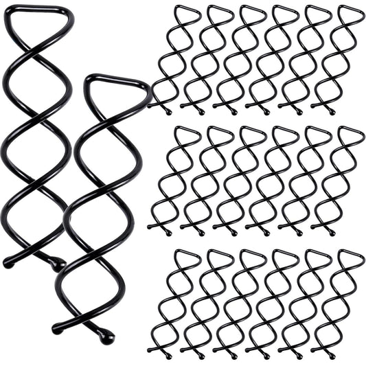 20PCS Spiral Hair Pins, Spin Pins Spiral Bobby Pins or Girls, Women and Kids, Non-Scratch Round Clip & Bun Twist, Stylish Bun Bobby Pins, Premium Spin Pins or Hair, Black