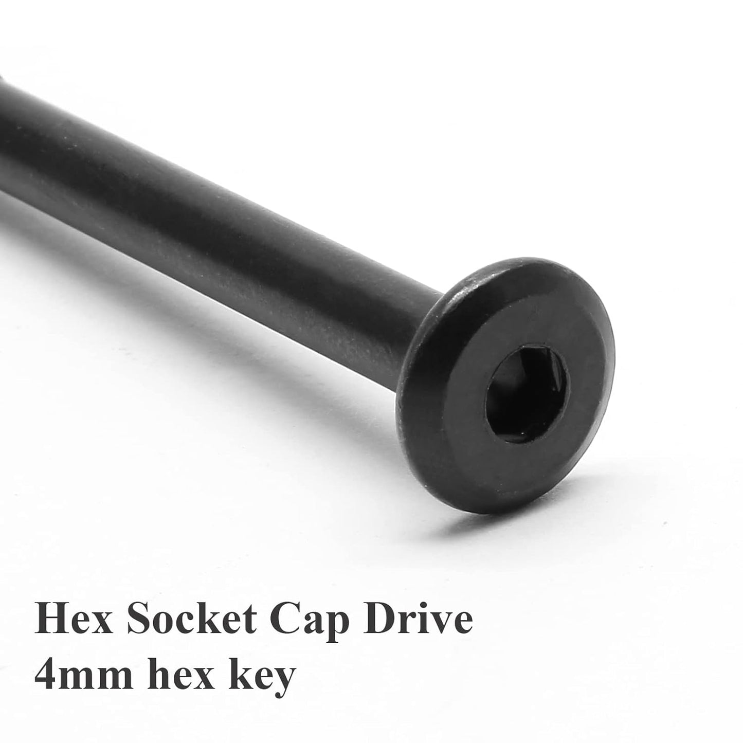 Biaungdo M6 x 100mm Bunk Bed Bolts, Hex Drive Socket Furniture Barrel Screws Bolt Nuts Furniture Crib Baby Bed Bolt with Wrench(Black, 12 Pcs)