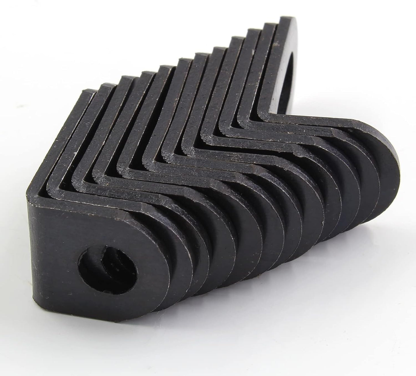 Biaungdo 18x18x33mm/0.7"x0.7"x1.3" Adjustable Right Angle Brackets L-Shape Corner Brace Support Black- (30 Pcs)