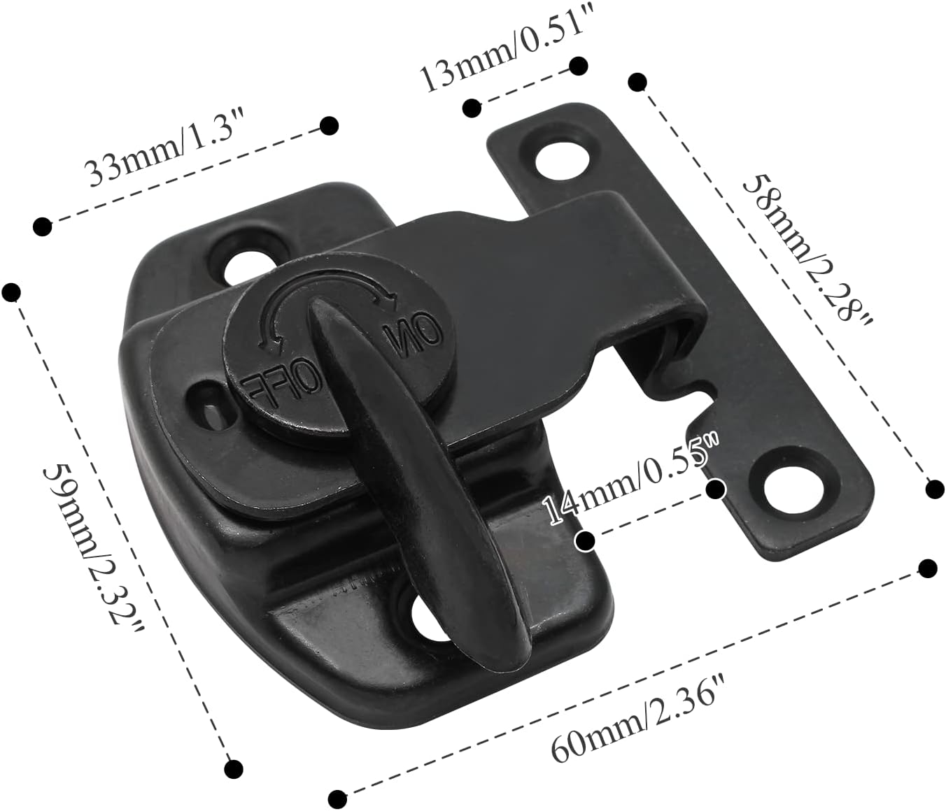 Biaungdo 4 Pieces Metal Dining Table Locks Dining Training Table Buckles Latches Table Connectors Leaf Latch Hardware Accessories(Black)