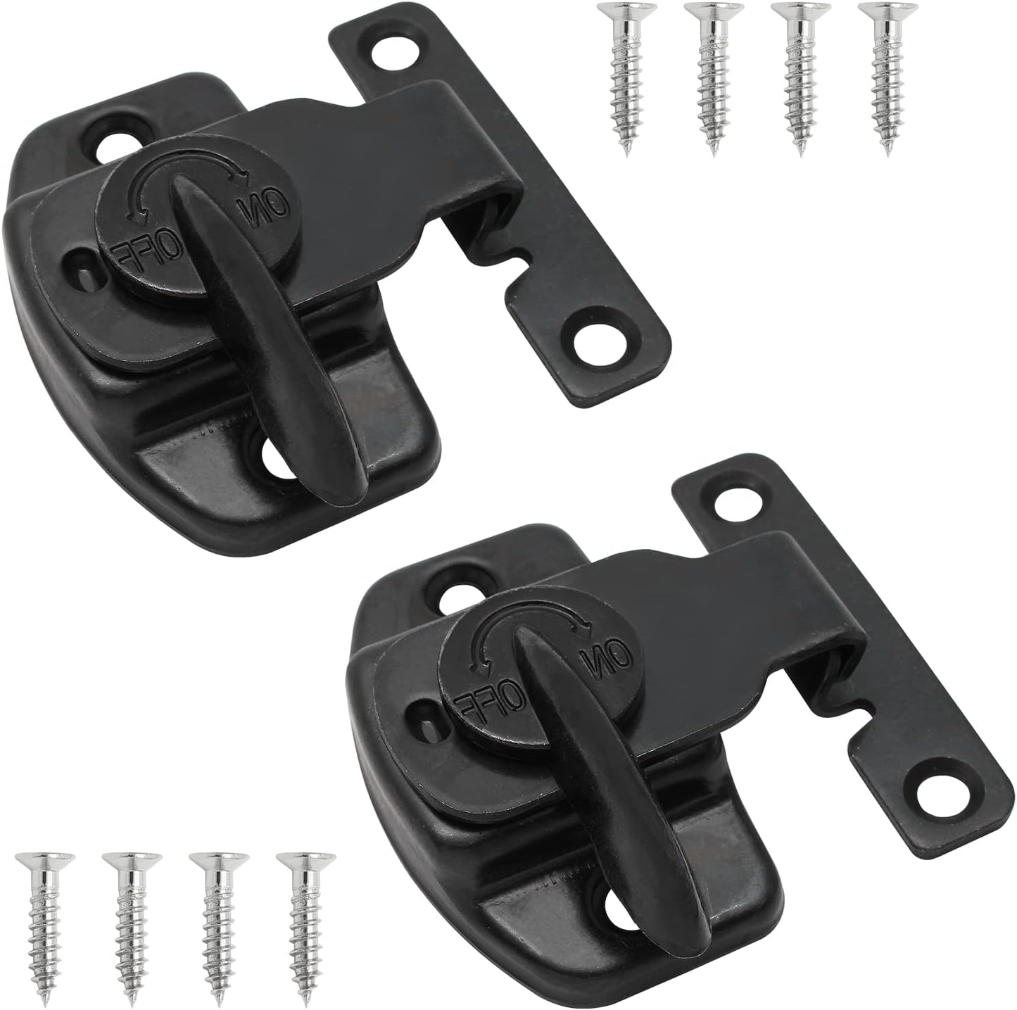 Biaungdo 4 Pieces Metal Dining Table Locks Dining Training Table Buckles Latches Table Connectors Leaf Latch Hardware Accessories(Black)