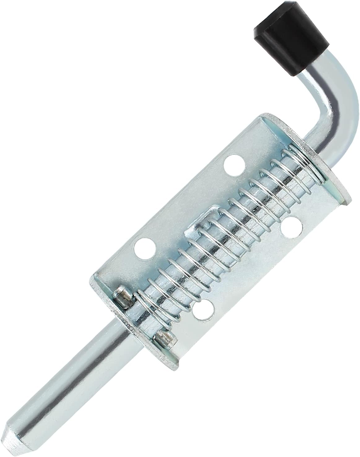 Biaungdo 2 Pcs 5 Inch Spring Loaded Latch Pin, Heavy Duty Carbon Steel Barrel Bolt Latch, Sliding Door Lock for Utility Trailer Gate, Cabinets