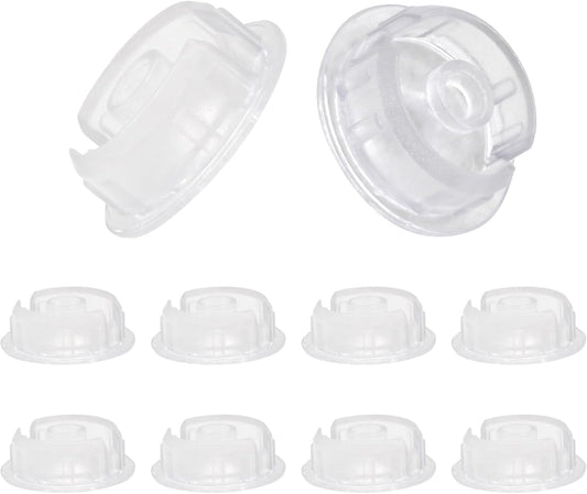 Biaungdo 10 Pcs Bottom Rail Ladder Cord Button Plugs, Clear Color Blinds Bottom Rail Plugs Blinds Components Parts Accessory(Fit 3/4" Hole Inside a Bottom Rail)