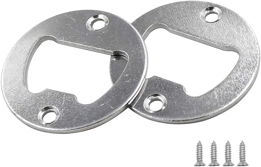 Biaungdo 20PCS 40mm Wall Mounted Bottle Opener Round Bottle Opener Inset with Screws for Beer Cap Coke Bottle