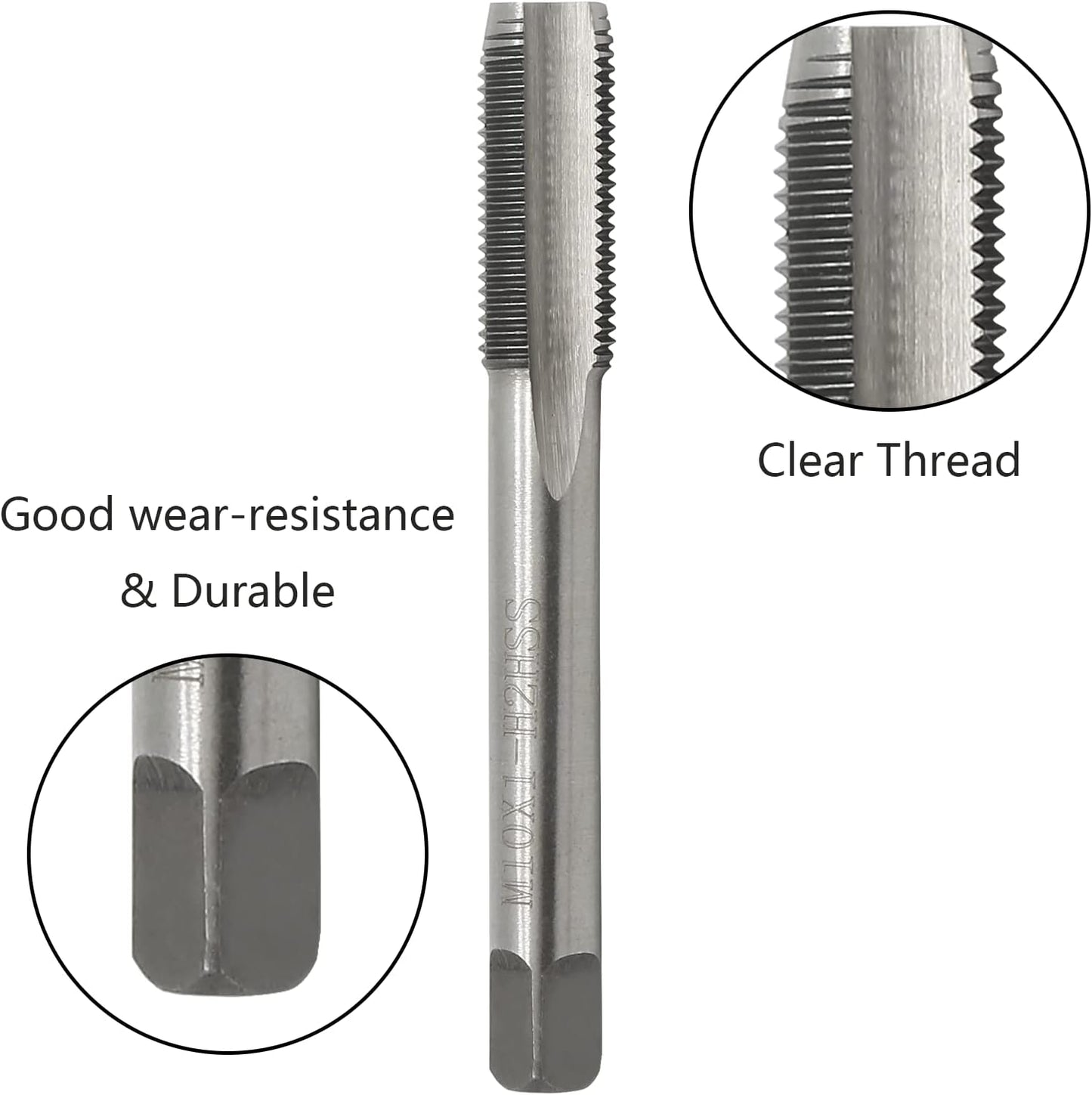 Biaungdo M10 x 1mm Tap and M10 x 1mm Die Metric Right Hand Thread, HSS Right Hand Thread Tap and Die Set