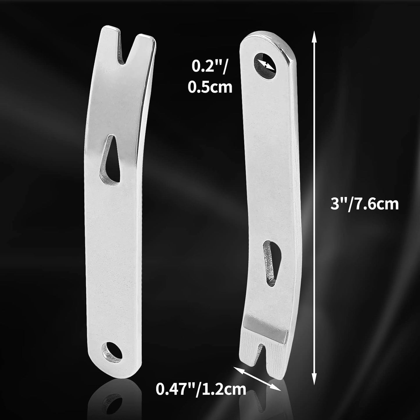 Biaungdo 4 Pcs Mini Crank Crowbar, Stainless Steel Mini EDC Pry Bar Keychain Multi-function Pocket EDC Tools Survival Scraper Opener for Outdoor, Indoors(3 Inch)