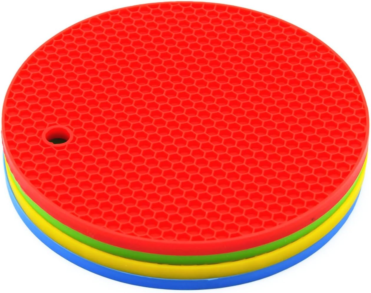 Bangp Silicone Coasters(Set of 4), Trivet Mats,Multipurpose Thermally Insulated Containers, Non-Slip, Flexible, Durable Heat Proof Mats