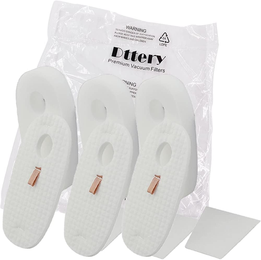 Dttery 3 Pack Filters Kit for Shark Earlier Version of Rocket DeluxePro TruePet HV319Q HV320 HV321 HV322 HV324Q HV325 UV330 UV422, Replacement Part 1080FTV320 1084FTV320