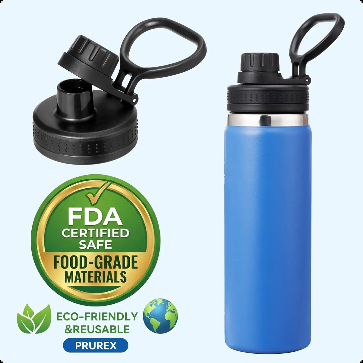 Replacement Spout Lid for Hydro Flask Wide Mouth Bottles (12/16/18/22/32/40/64oz) – 2.28" Leak-Proof Sports Cap Accessory, Secure Fit