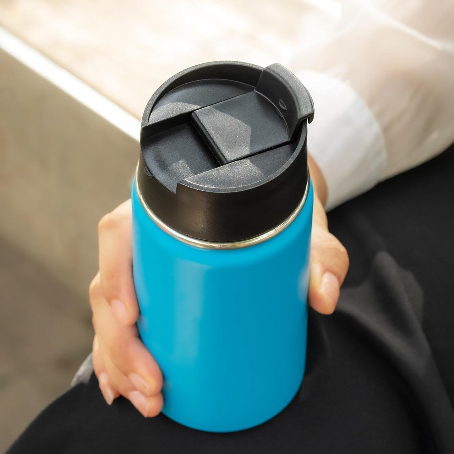 Flip Lid for Hydro Flask 12 16 18 20 32 40 64 oz Wide Mouth Bottle,Replacement Lid for Hydroflask,Thermoflask,Iron Flask and More 2.28" Wide Mouth Bottles
