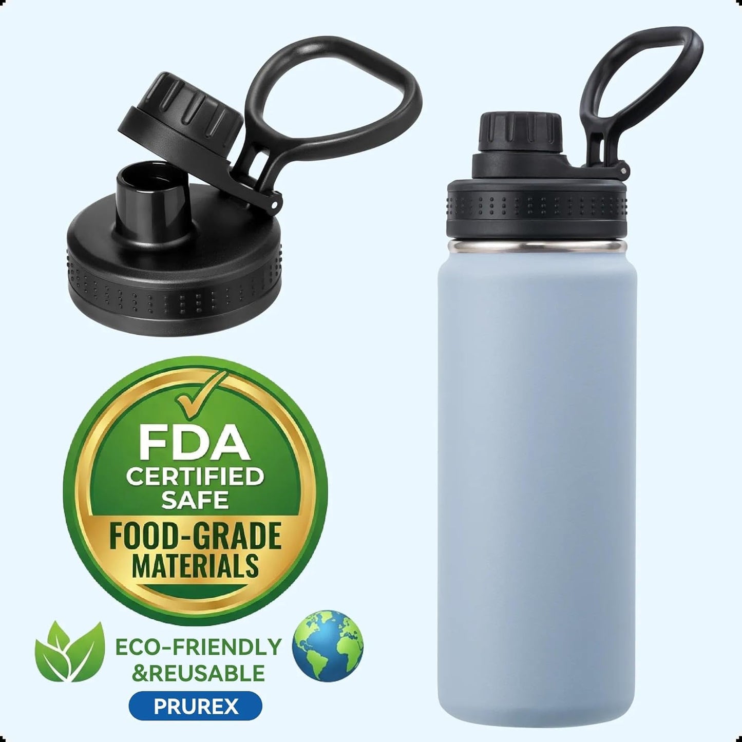 Spout Replacement Lid for Hydrapeak Wide Mouth14 26 32 40 50 Oz Bottles, Chug Lid with Ergonomic Handle, BPA - Free
