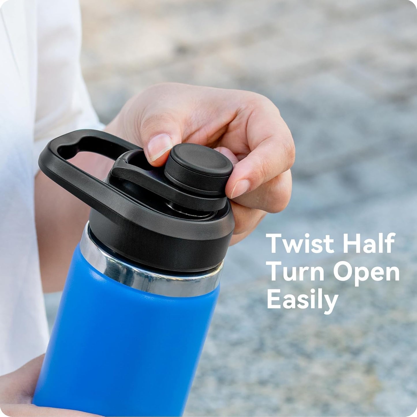 Wide Mouth Spout Lid for Hydro Flask 12-64 oz & More | Compatible Replacement Chug Lid for 2.28" Inner Diameter Bottles - Durable, BPA-Free & Leak-Proof（1 Pack）