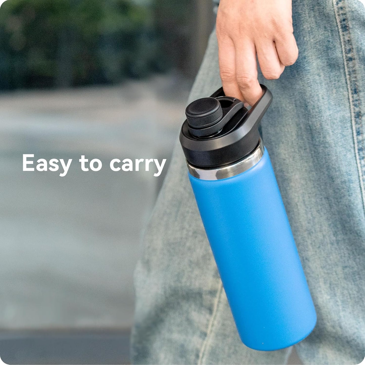 Wide Mouth Spout Lid for Hydro Flask 12-64 oz & More | Compatible Replacement Chug Lid for 2.28" Inner Diameter Bottles - Durable, BPA-Free & Leak-Proof（1 Pack）