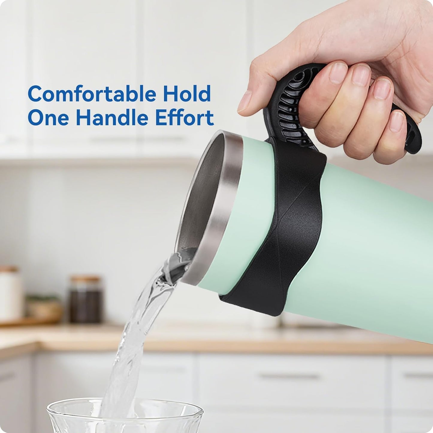 Activity Tumbler Handle for YETI Rambler 20 oz,Anti Slip Travel Mug Grip Cup Holder for Sumwill, Ozark Trail,Sic and More 20OZ Mugs, BPA FREE