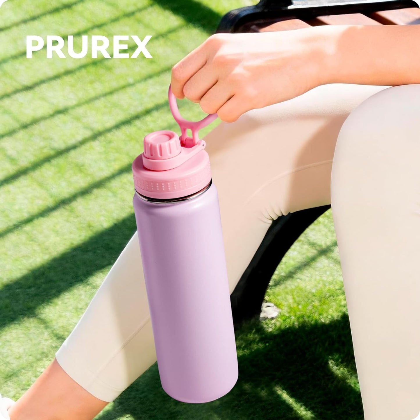 Spout Lid for Lululemon Sport Water Bottle 18/24/32/64 OZ & Clear Bottle 24/32 OZ, Water Bottle Replacement Lid with Ergonomic Handle, BPA-Free