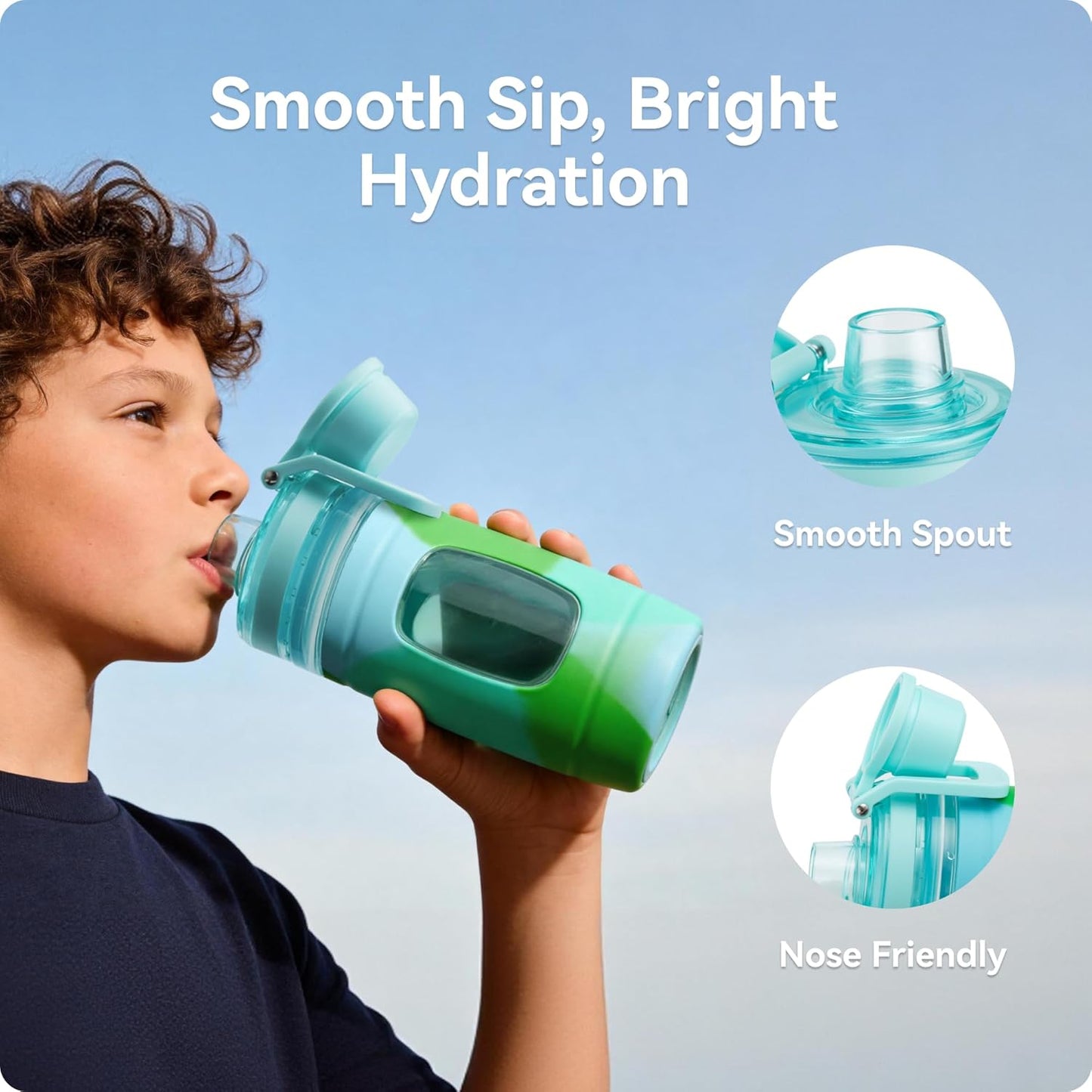 Replacement Spout Lid for Bubba Water Bottle 16 OZ, Portable Water Bottle Caps for Bubba Flo, BPA-Free & Leak-Proof