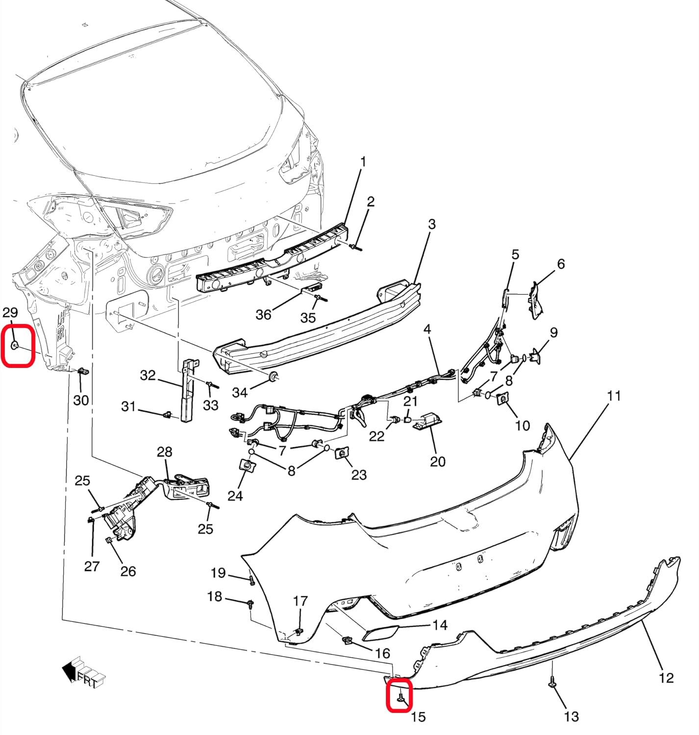 Rexka 20pcs Fender Liner Splash Shield Bolt Screw 11548270 Compatible with GM Chevrolet Camaro Colorado Cruze Equinox Impala Malibu Traverse Cadillac ATS CT6 CTS XT5 XTS