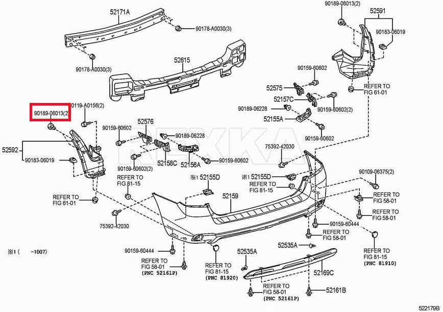 Rexka 40pcs Fender Liner Wheelhouse Liner Mud Guard Nylon Screw Grommet Nut Retainer Compatible with Toyota Lexus 90189-06013 Camry Corolla Highlander Tundra Tacoma Sequoia