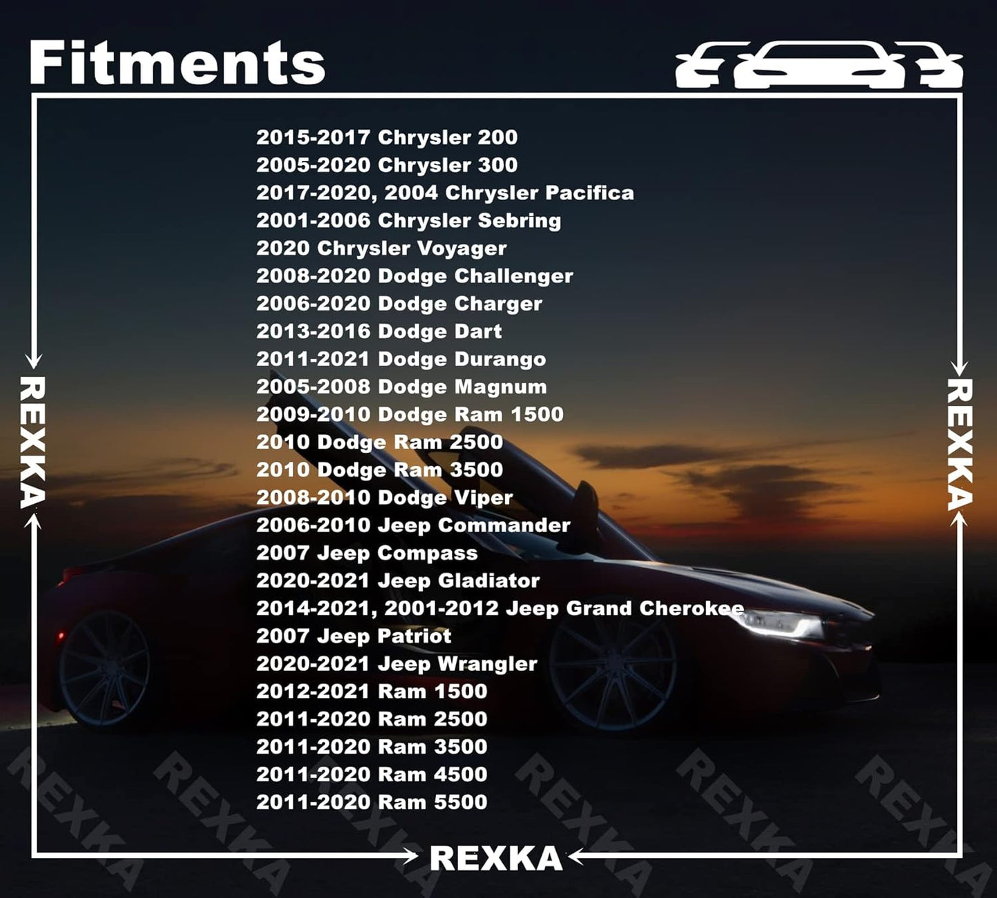 Rexka 30pcs Fender Liner Retainer Clips 6506293AA Compatible with Jeep Wrangler Grand Cherokee Commander Dodge RAM