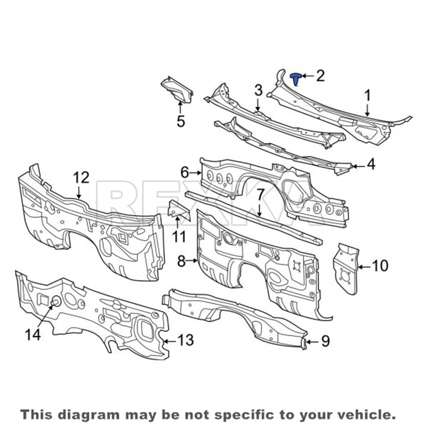 Rexka 30pcs Fender Liner Retainer Clips 6506293AA Compatible with Jeep Wrangler Grand Cherokee Commander Dodge RAM