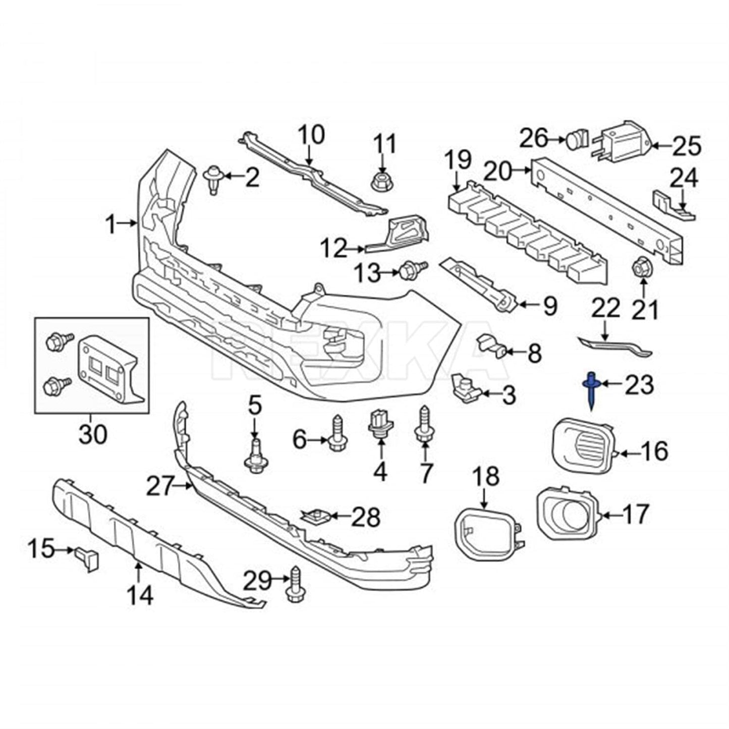 Rexka 10pcs Fuel Door & General Purpose Specialty Rivet Compatible with Toyota Lexus 90269-06017 90269-A0005