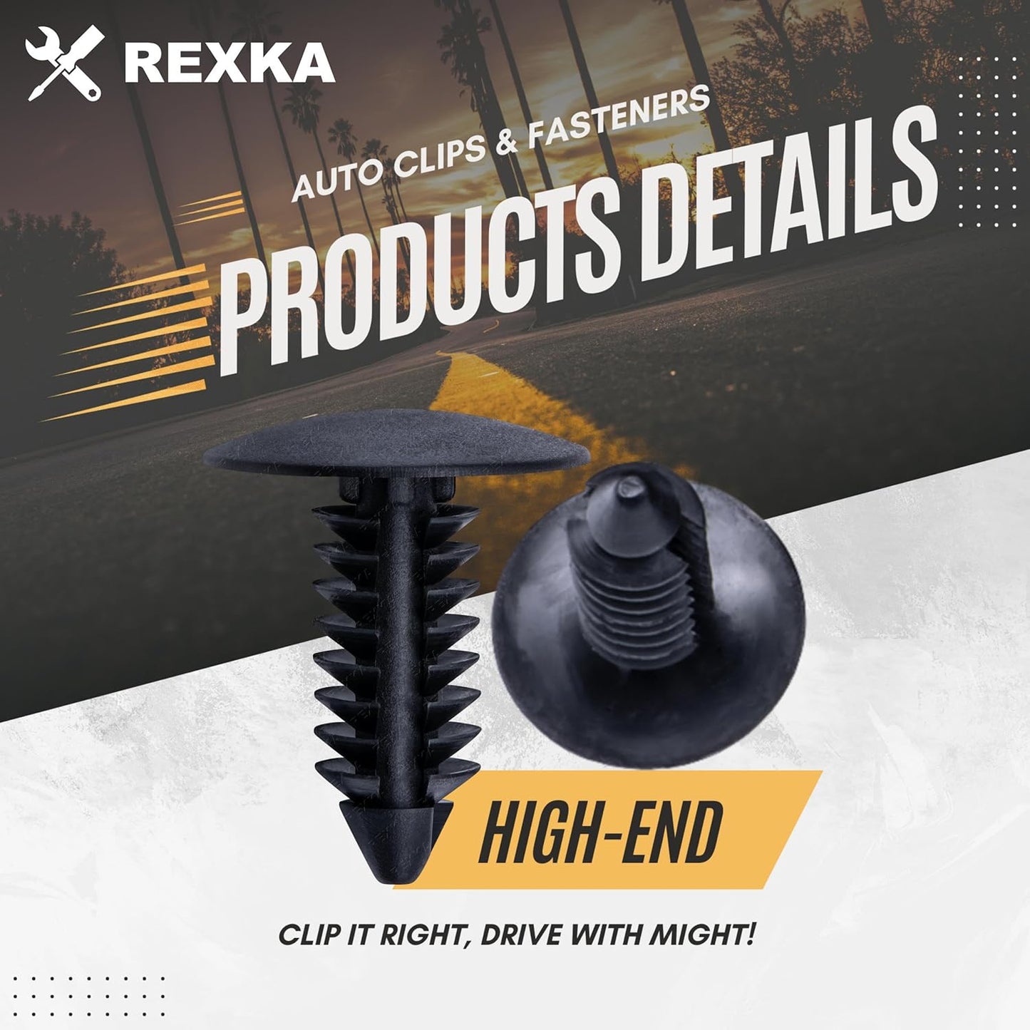Rexka 30pcs Fender Bumper Shield Fender Liner Push Pin Retainer Clips 6030441 for Jeep Dodge Ram Chrysler