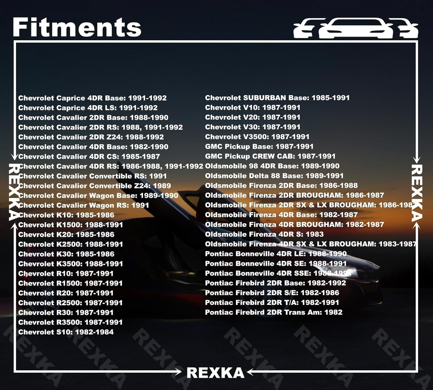 Rexka 50pcs Door Trim Panel Retainer Clip Compatible with GM 363137 Chevrolet Blazer Silverado Truck GMC Yukon