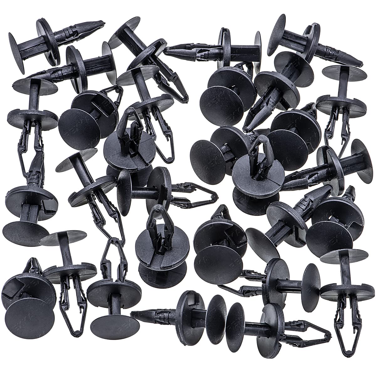 Rexka 30pcs Cowl Grille Bumper Retainers Pins Wheelhouse Liner Rivet Push Type Retainer Clips 17/64" (6.5mm) Hole for GM 11589290 Ford W714040-S300 Chrysler 6509049-AA