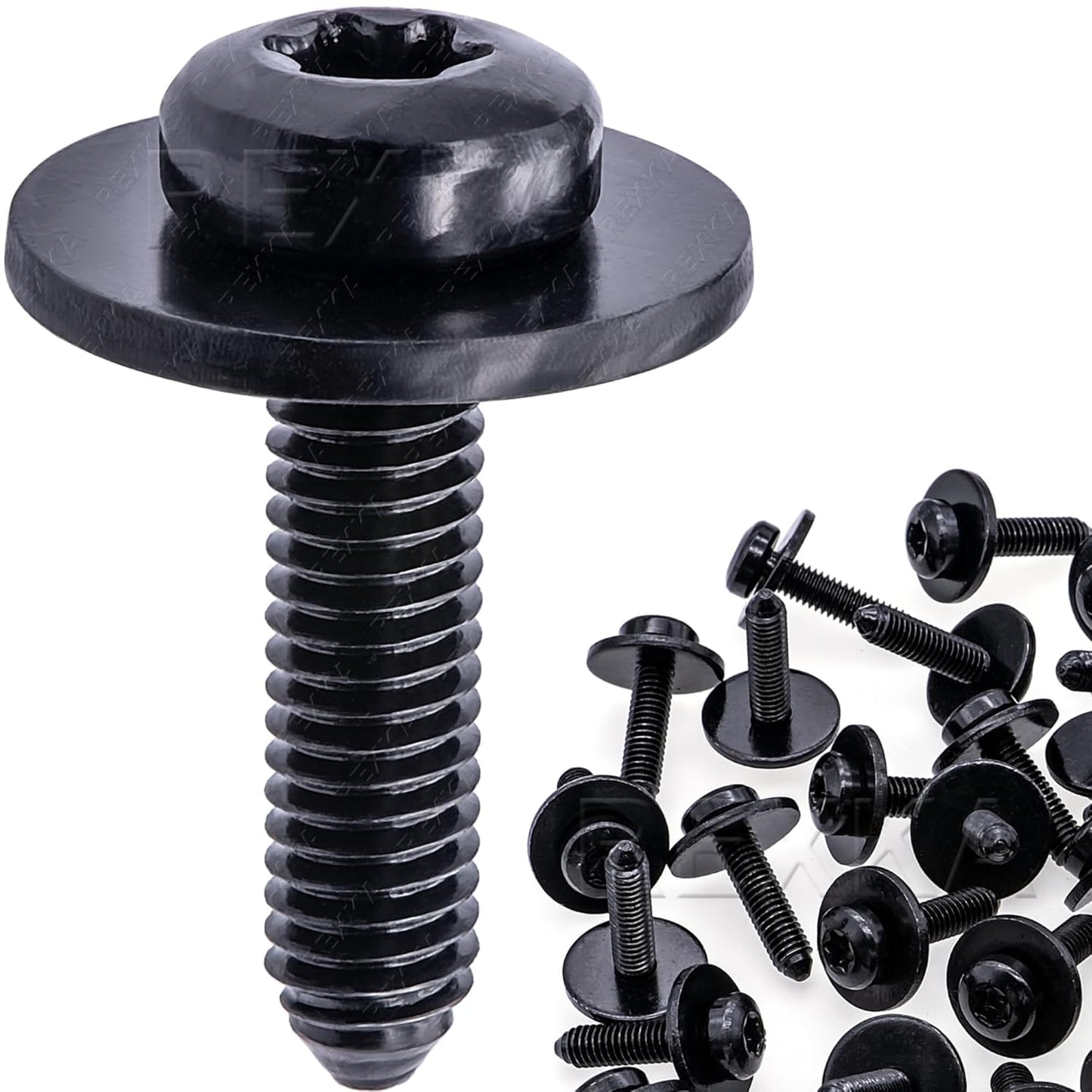 Rexka 20pcs M6-1.0 X 25mm T30 Torx Drive Air Deflector Radiator Support Front Bumper Screw for VW Audi N90993603 N-909-936-03- Multipurposes
