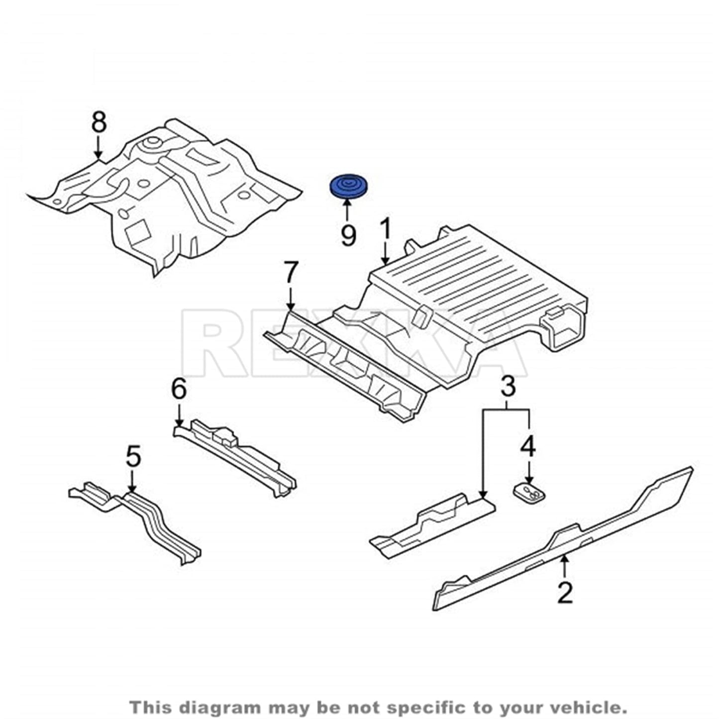 Rexka 20pcs Hood Insulation Fender Liner Retainer Clip for Ford Edge, Escape, Excursion, Expedition, Explorer, Flex, Mustang, Ranger, Taurus N808842S W705002-S300 Chrysler 6504098