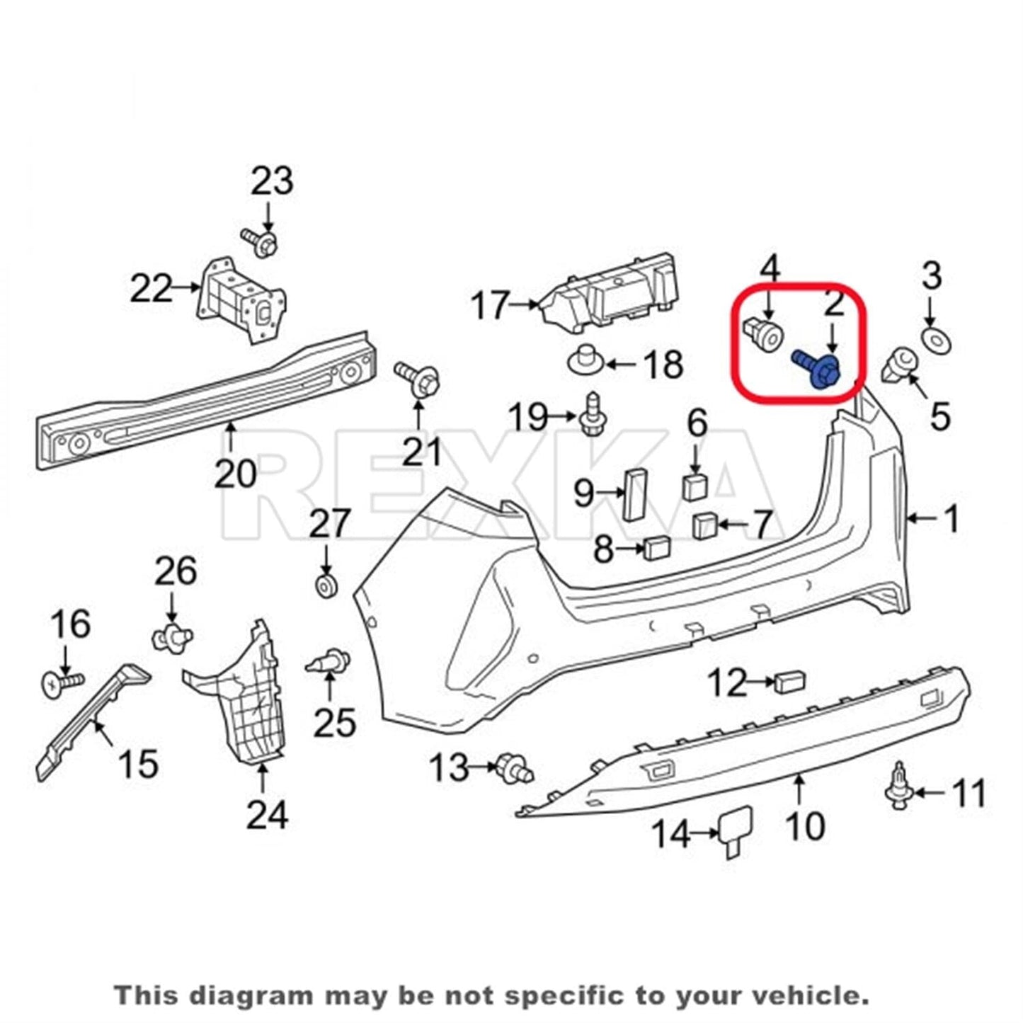 Rexka 15 Sets Fender Liner Mud Guard Wheelhouse Liner Splash Shield Bumper Cover Screw & Grommet Nut Kit for Toyota Lexus 90159-60498 90189-06065 90189-A0002