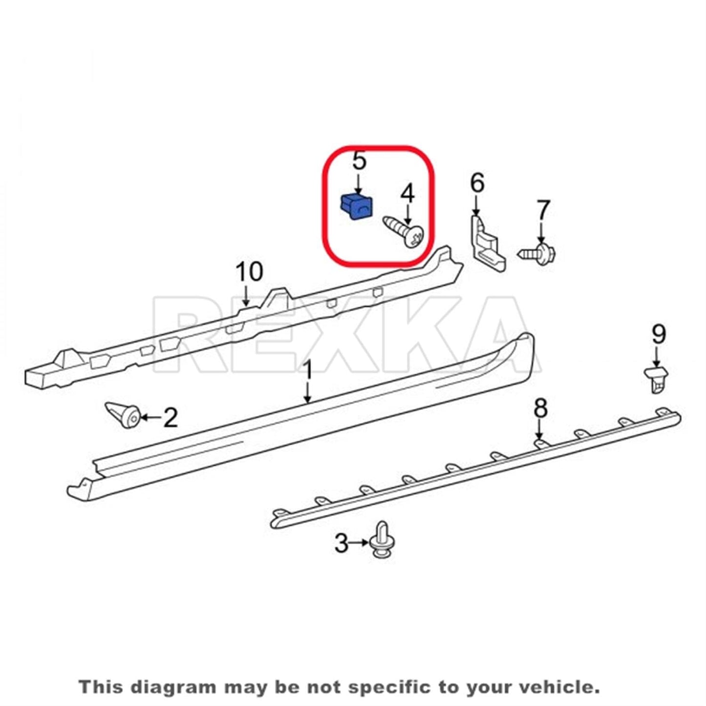 Rexka 15 Sets Fender Liner Mud Guard Wheelhouse Liner Splash Shield Bumper Cover Screw & Grommet Nut Kit for Toyota Lexus 90159-60498 90189-06065 90189-A0002