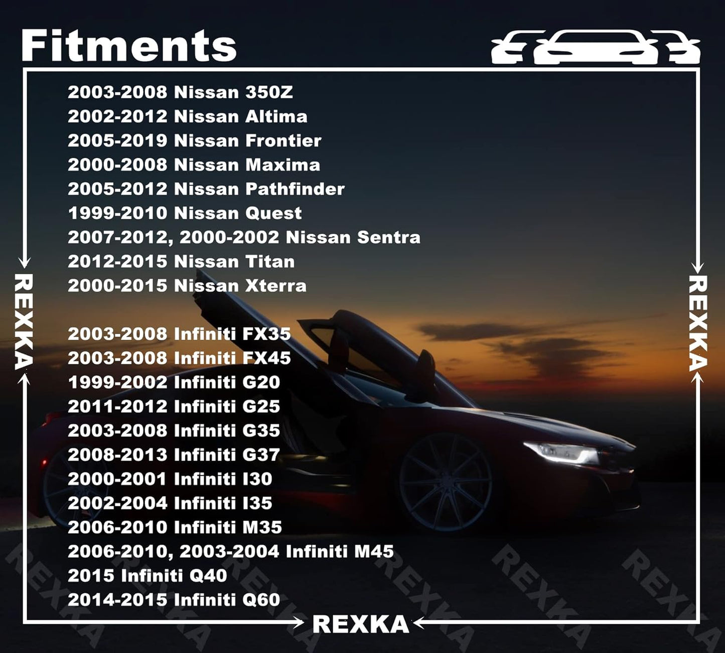 Rexka 20pcs Door Trim Panel Clips Compatible with Nissan Infiniti 01553-09791 350Z Altima Frontier Maxima Pathfinder Quest Sentra Titan Xterra