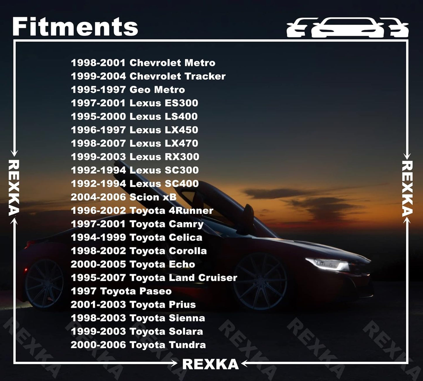 Rexka 25pcs Front & Rear Door Trim Board Retainer Clips Compatible with Toyota Lexus 67771-12050 GM 30006620