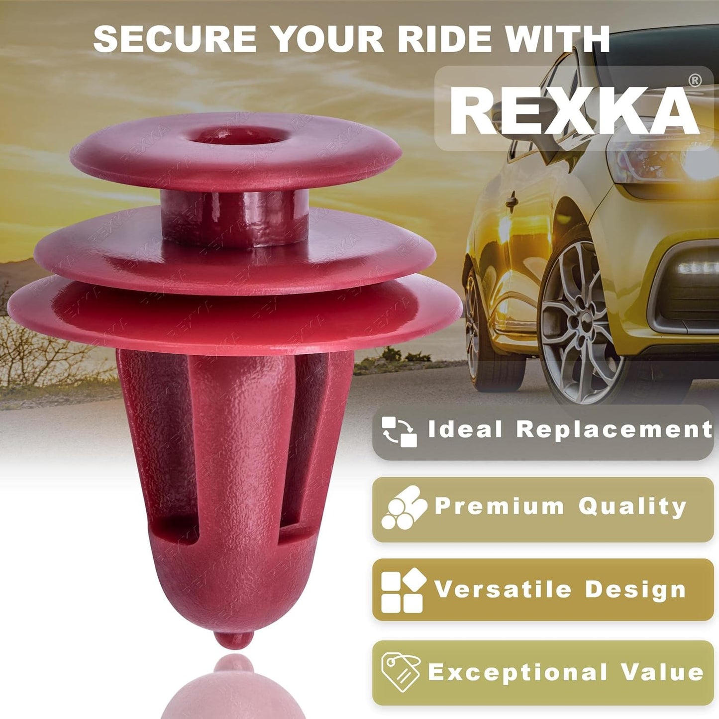 Rexka 25pcs Front & Rear Door Trim Board Retainer Clips Compatible with Toyota Lexus 67771-12050 GM 30006620