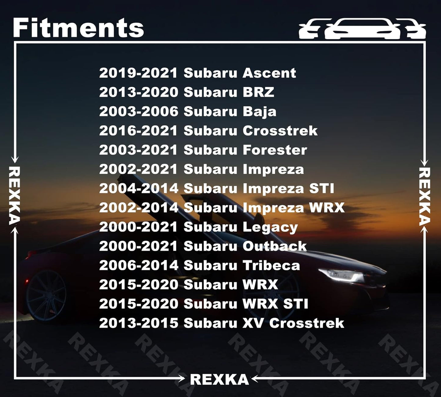 Rexka 40pcs 10mm Hole Bumper Engine Cover Fender & Grille Clips Compatible with Subaru 909140007 Baja Forester Impreza Legacy Outback Tribeca 2011-2000