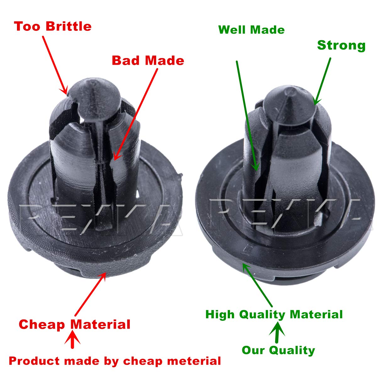 Rexka 40pcs 10mm Hole Bumper Engine Cover Fender & Grille Clips Compatible with Subaru 909140007 Baja Forester Impreza Legacy Outback Tribeca 2011-2000