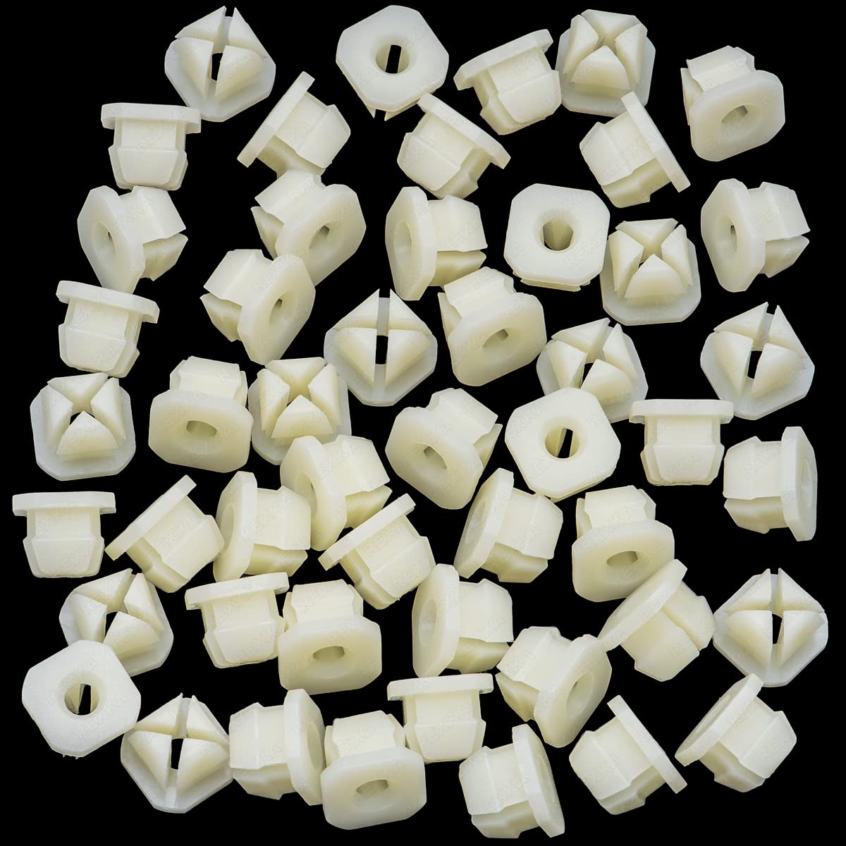 Rexka 50pcs Park/Turn Front Light Lamp Radiator Grille Retainer Nut Compatible with GM 347347 Buick Cadillac Chevrolet GMC Oldsmobile Pontiac