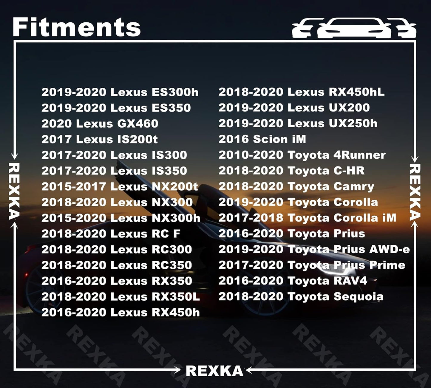 Rexka 30pcs Bumper Cover Radiator Support Splash Shield Wheel Opening Retainer Clips 90467-07220 for Toyota Lexus 4Runner C-HR Camry Corolla Highlander Mirai Prius RAV4 Sequoia Sienna Venza ES NX RX